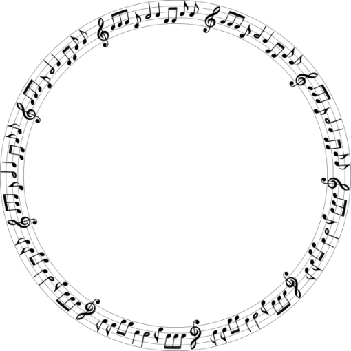 Grafik Musiknoten in Kreisdarstellung