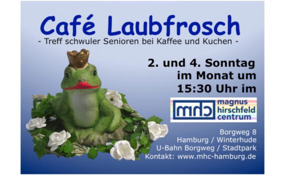 Café Laubfrosch, Treff schwuler Senioren bei Kaffee und Kuchen