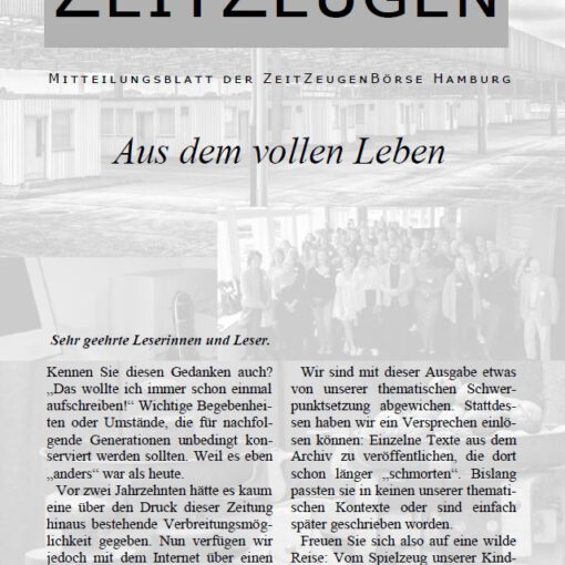 Scan Deckblatt Zeitzeugenmagazin