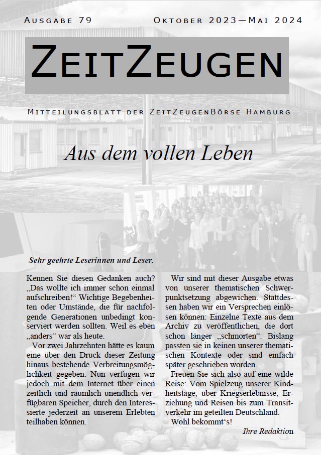 Scan Deckblatt Zeitzeugenmagazin
